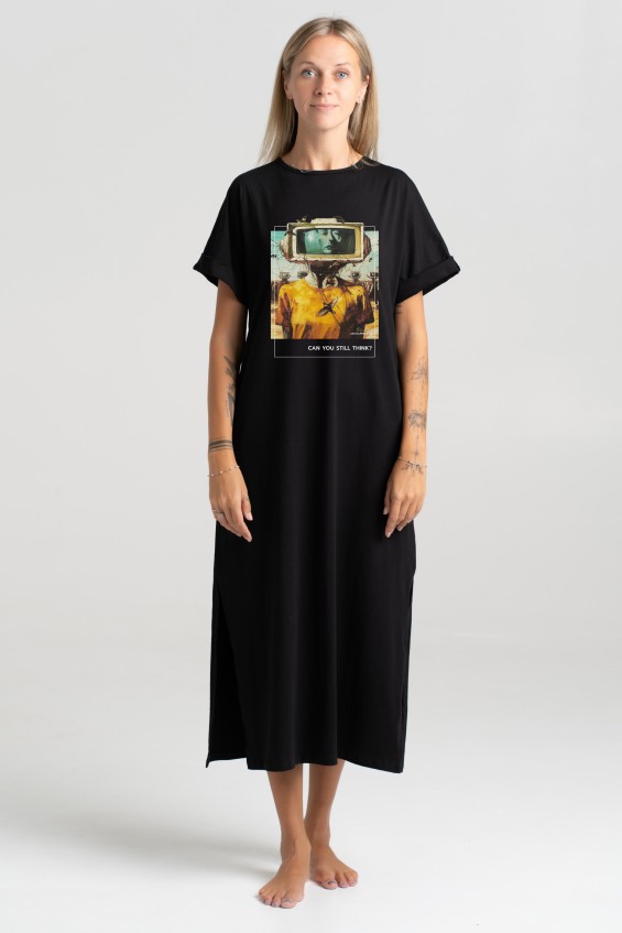 Long dress “Can you still think?” Dresses  - 2