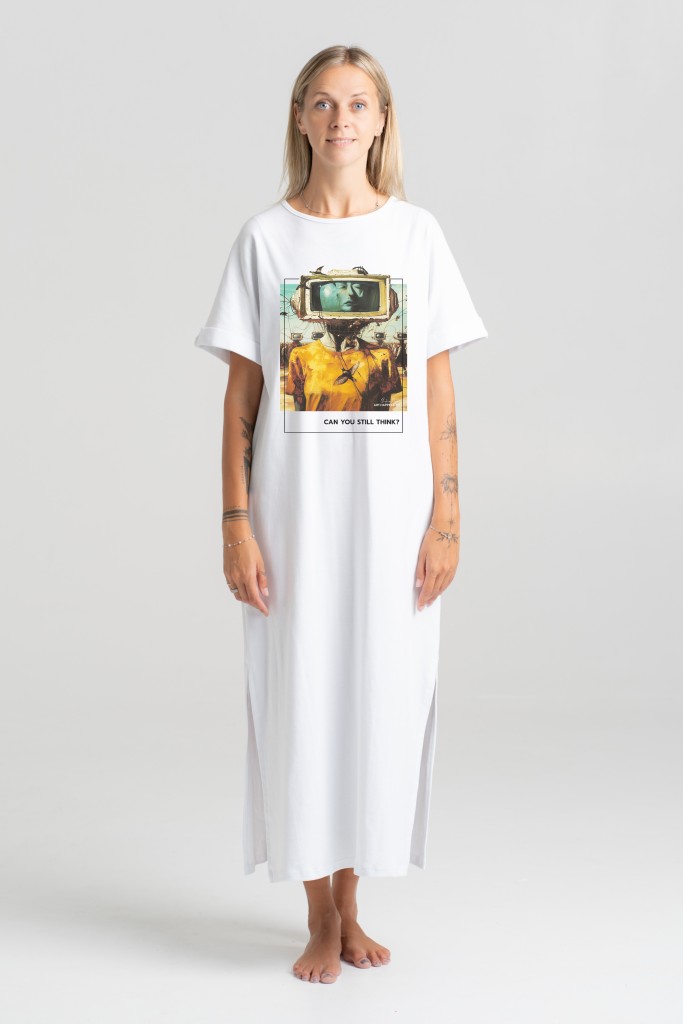 Long dress “Can you still think?” Dresses  - 1