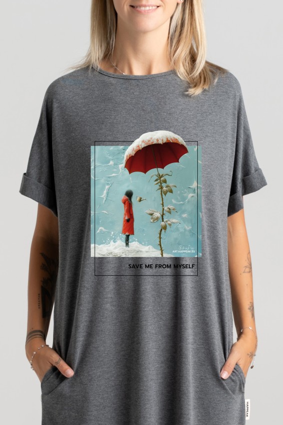 Long cotton dress “Save me from myself” Dresses  - 6