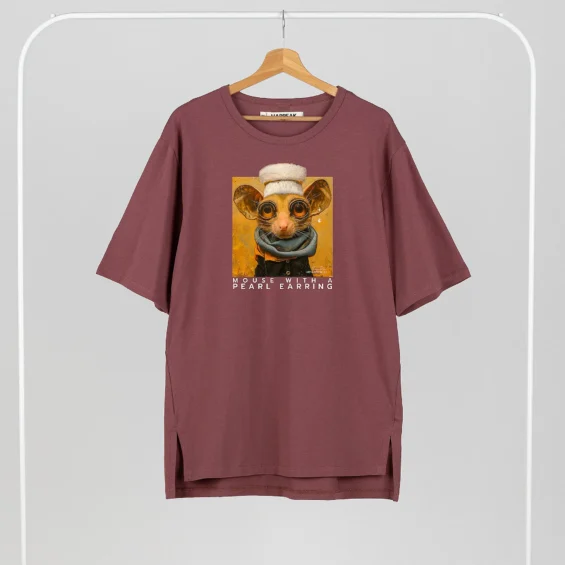 Unisex T-shirt “Mouse With Pearl Earing” T-shirts  - 4