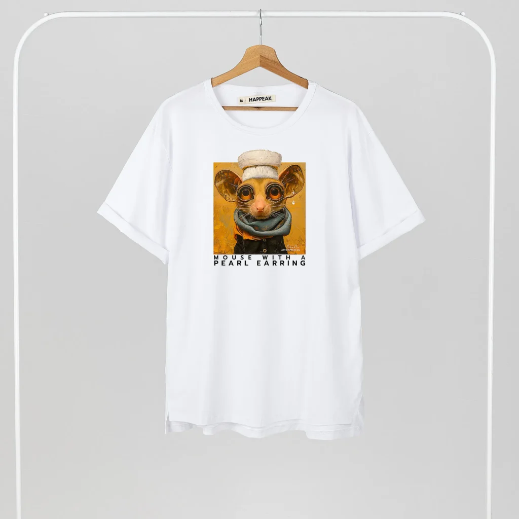 Unisex T-shirt “Mouse With Pearl Earing” T-shirts  - 5