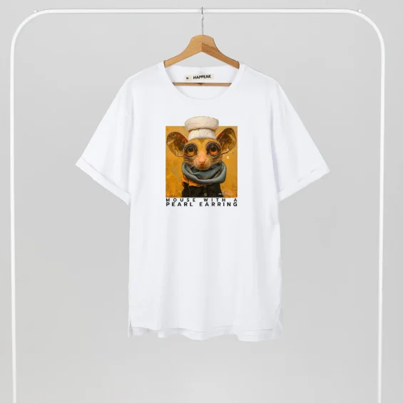 Unisex T-shirt “Mouse With Pearl Earing” T-shirts  - 5