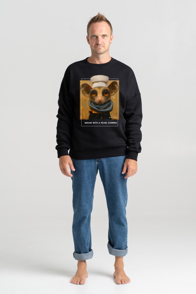 Unisex Sweatshirt “Mouse With Pearl Earing” Sweatshirts  - 1