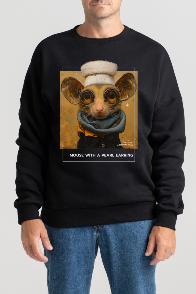 Unisex Sweatshirt “Mouse With Pearl Earing” Sweatshirts  - 3