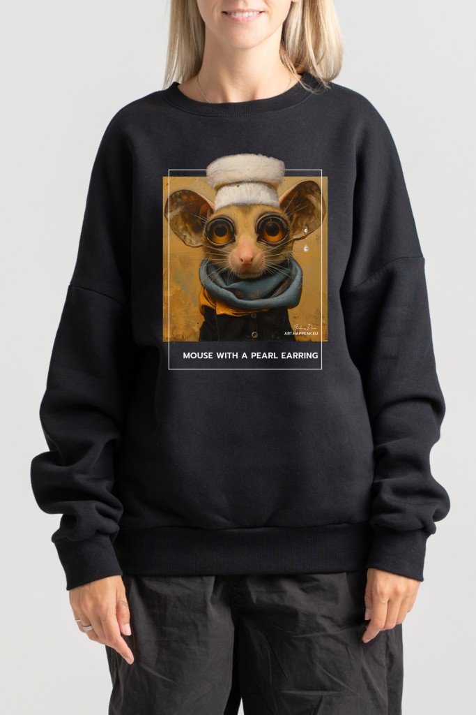 Unisex Sweatshirt “Mouse With Pearl Earing” Sweatshirts  - 4