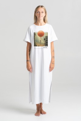 Minimalistic Dress "Solution" | Effortless Style with Pockets | Art Printed Shortsleeve Dress | Free Delivery & Fast Shipping