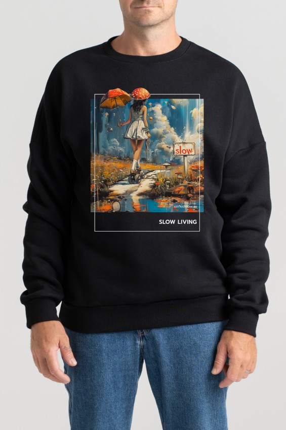 Unisex Sweatshirt “Slow Living” Sweatshirts - 3 Unisex Sweatshirt “Slow Living” Sweatshirts - 3