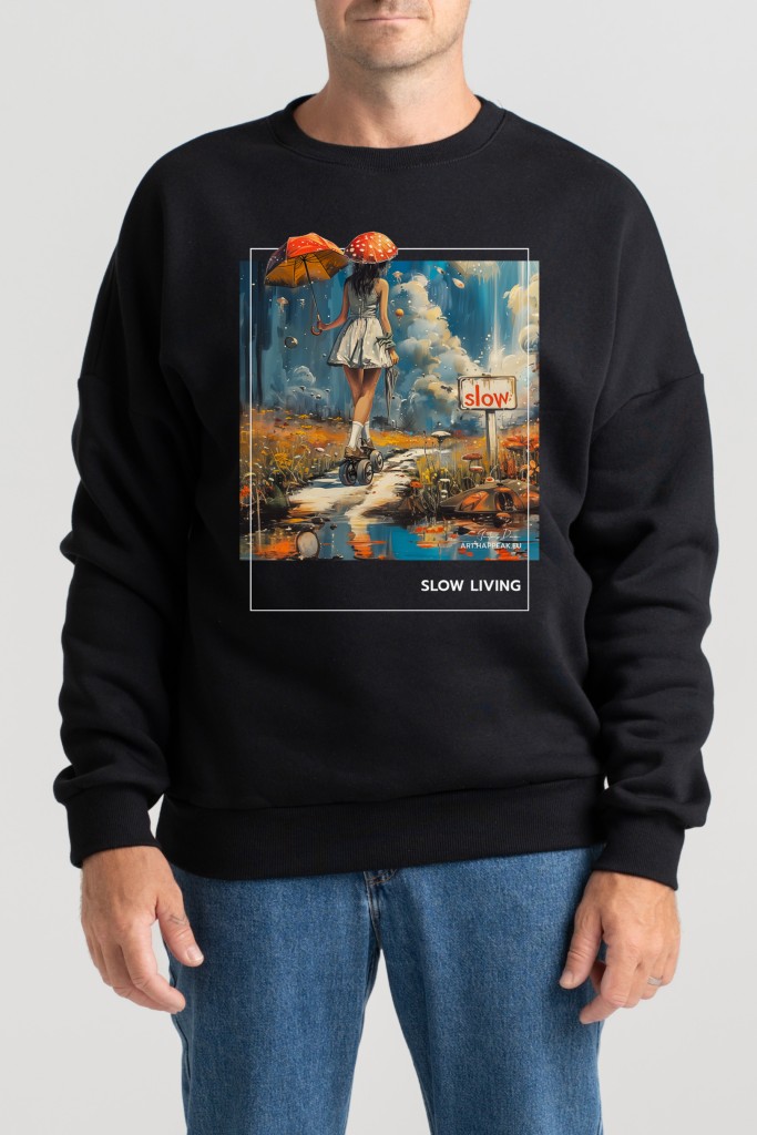 Unisex Sweatshirt “Slow Living” Sweatshirts  - 3