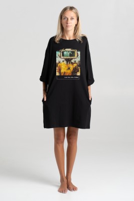 Short artistic dress "Can you think?"