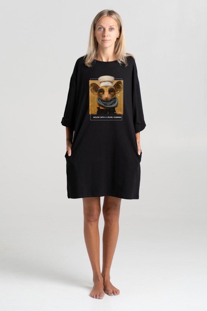 Short Dress “Mouse With Pearl Earring” Dresses  - 2