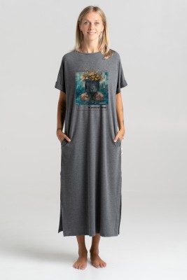 Stretch Cotton Dress "Be Water My Friend" | Crew Neck Dress | Free Delivery & Fast Shipping | Sporty Dress