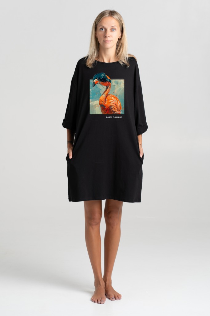 Short dress “Bored Flamingo” Dresses  - 3