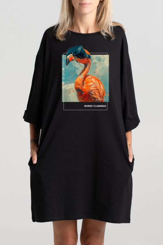 Short dress “Bored Flamingo” Dresses  - 6