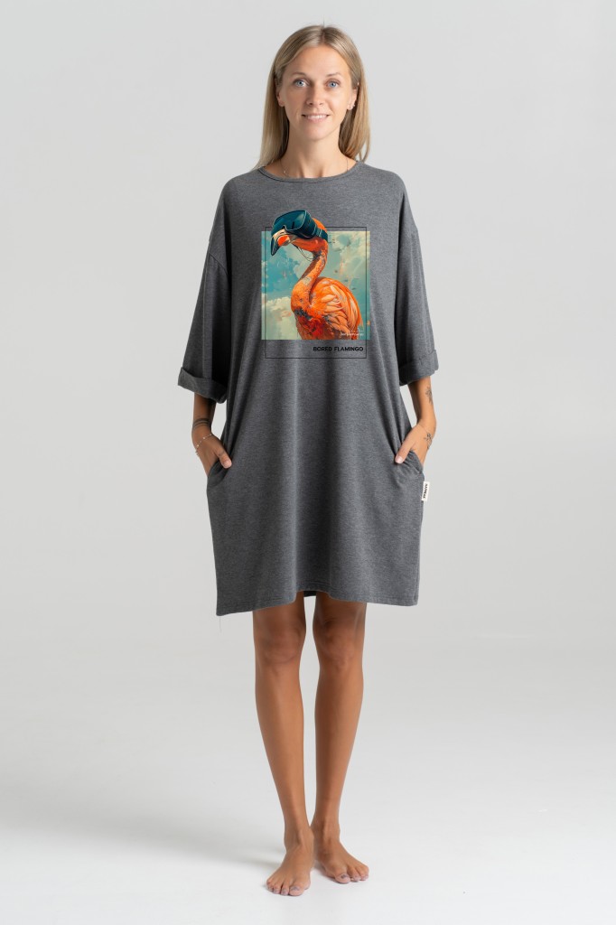 Short dress “Bored Flamingo” Dresses  - 1