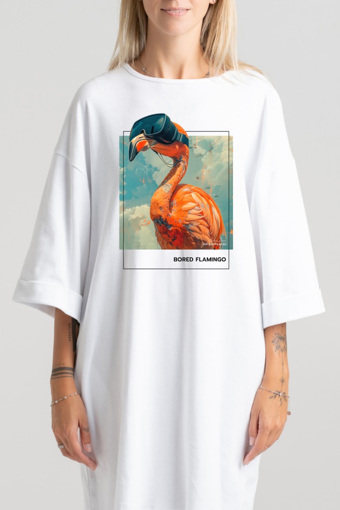 Short dress “Bored Flamingo” Dresses  - 5