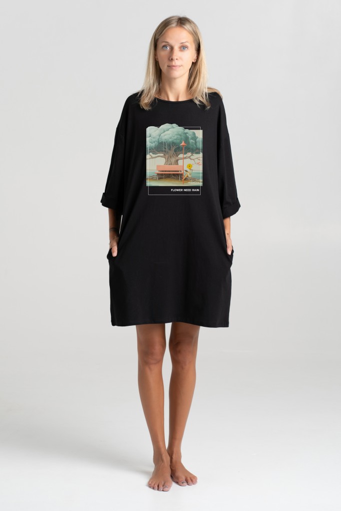 Short dress “Flower need rain” Dresses  - 1