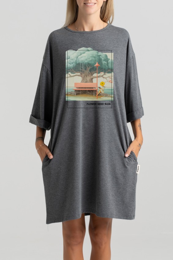 Short dress “Flower need rain” Dresses  - 6