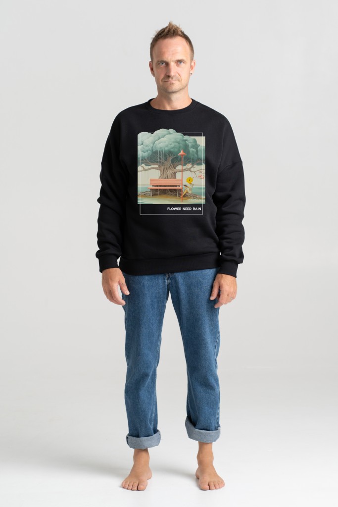 Unisex Sweatshirt “Flower need rain” Sweatshirts  - 2