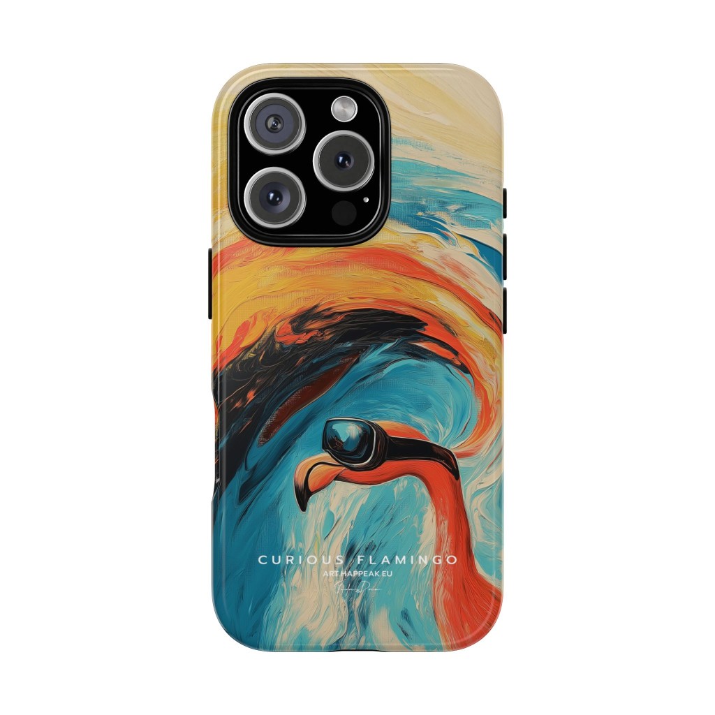 Phone Case – Curious Flamingo Abstract - 1 Phone Case – Curious Flamingo Abstract - 1