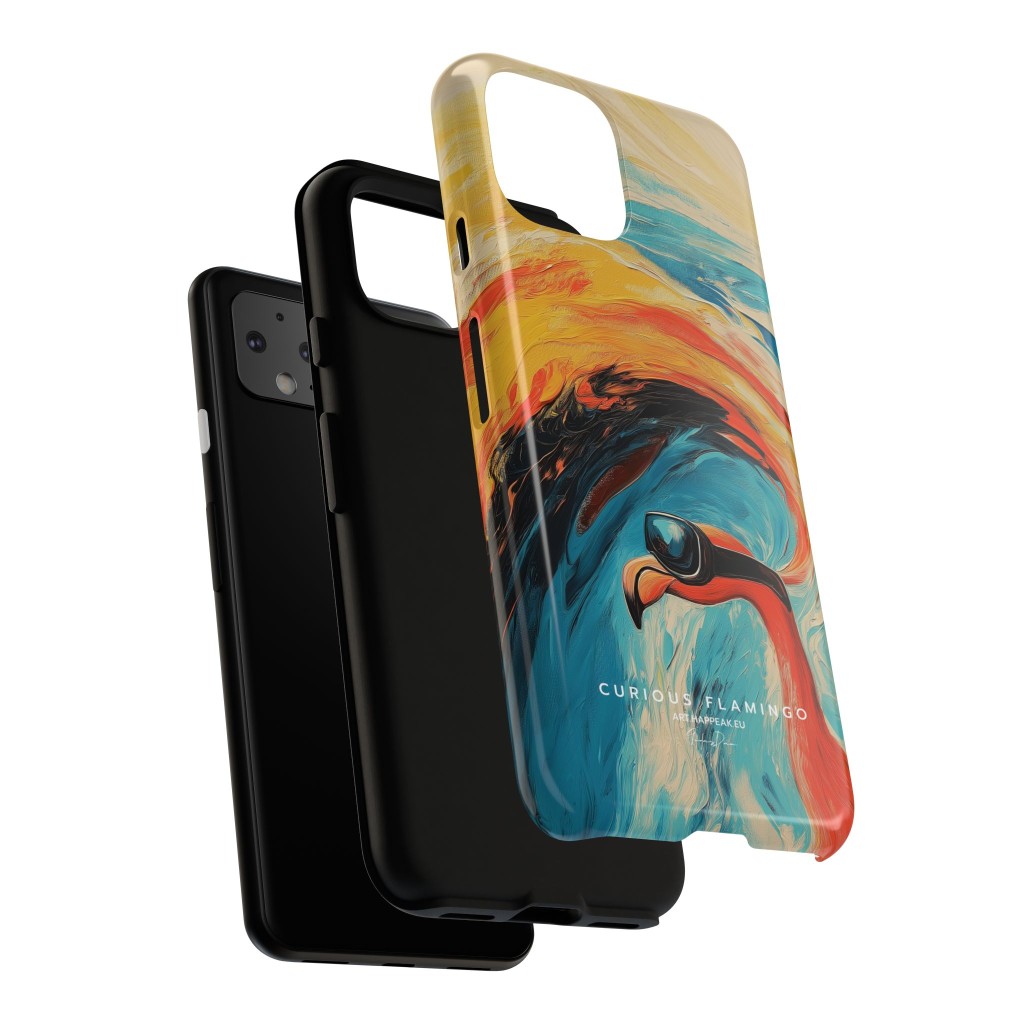 Phone Case – Curious Flamingo Abstract - 3 Phone Case – Curious Flamingo Abstract - 3