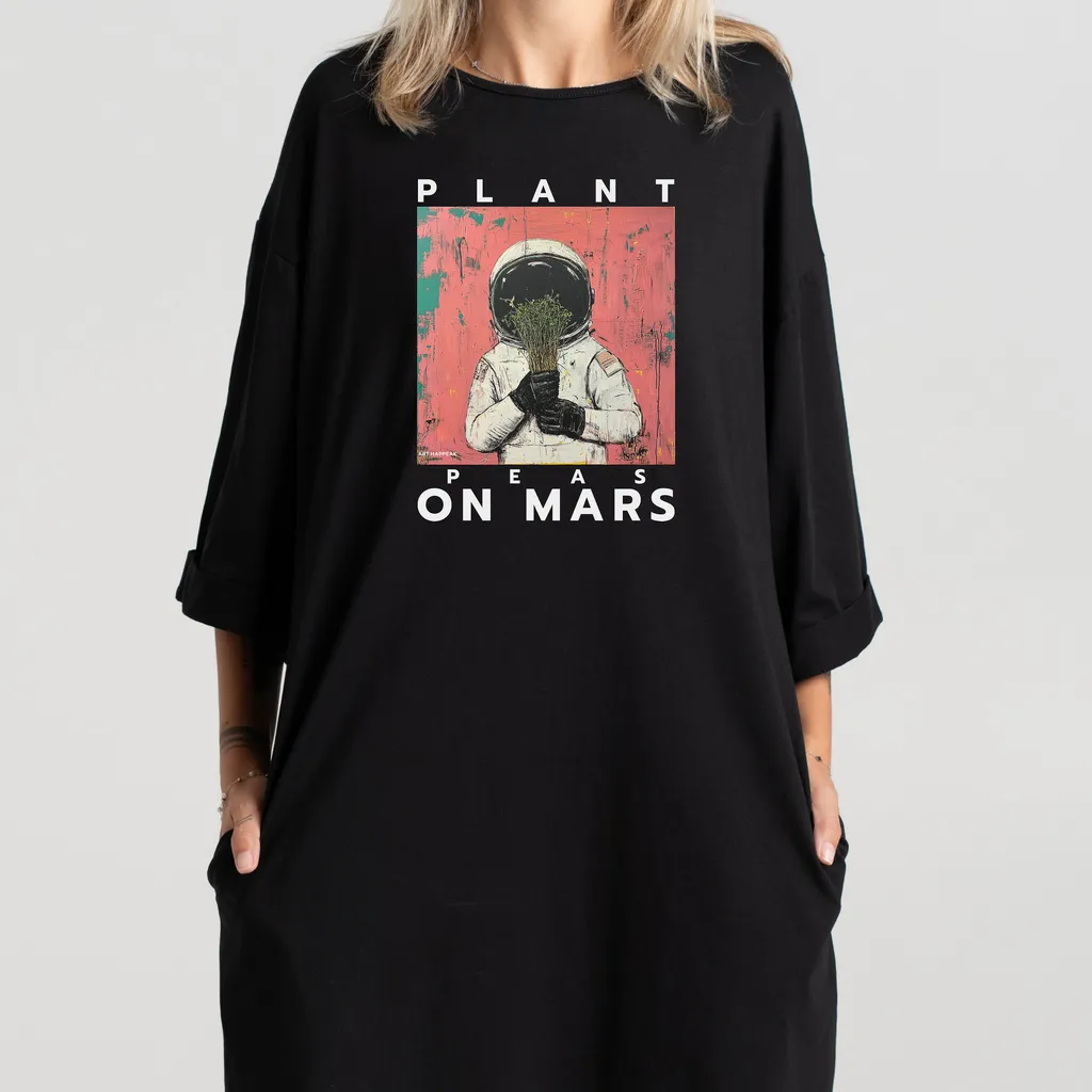 Short dress “Plant Peas On Mars” Dresses  - 6