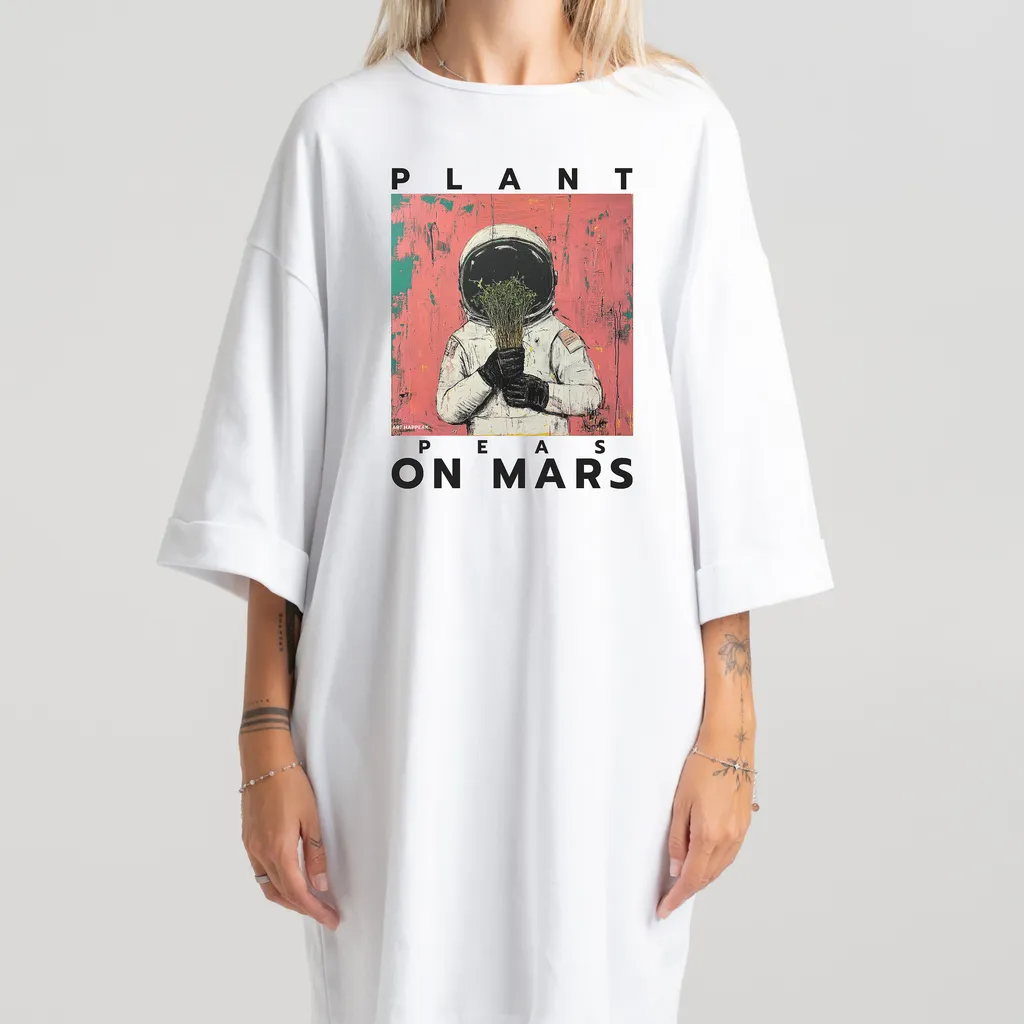 Short dress “Plant Peas On Mars” Dresses  - 2