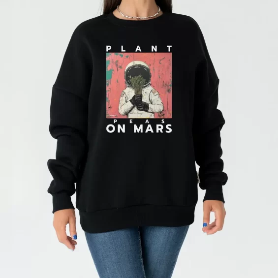 Unisex Sweatshirt “Plant Peas On Mars” Sweatshirts - 2 Unisex Sweatshirt “Plant Peas On Mars” Sweatshirts - 2