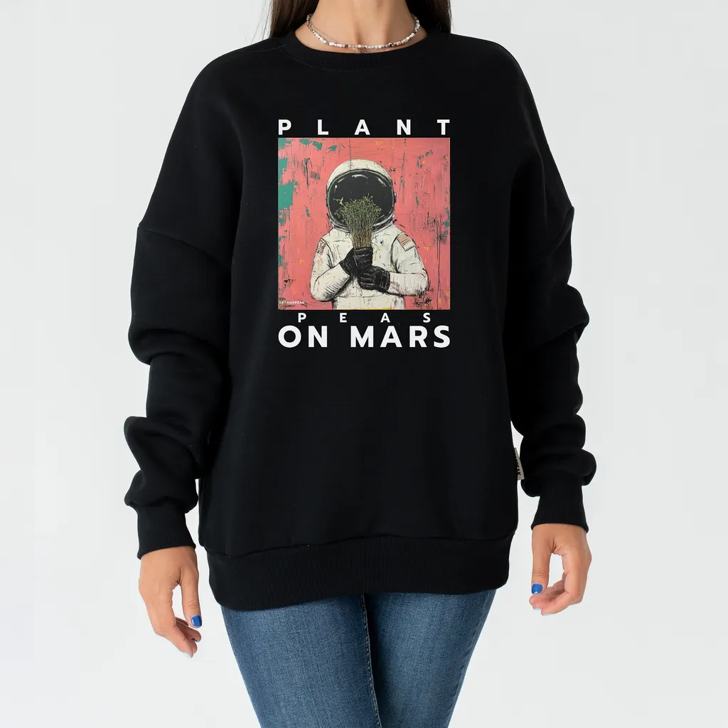 Unisex Sweatshirt “Plant Peas On Mars” Sweatshirts - 2 Unisex Sweatshirt “Plant Peas On Mars” Sweatshirts - 2