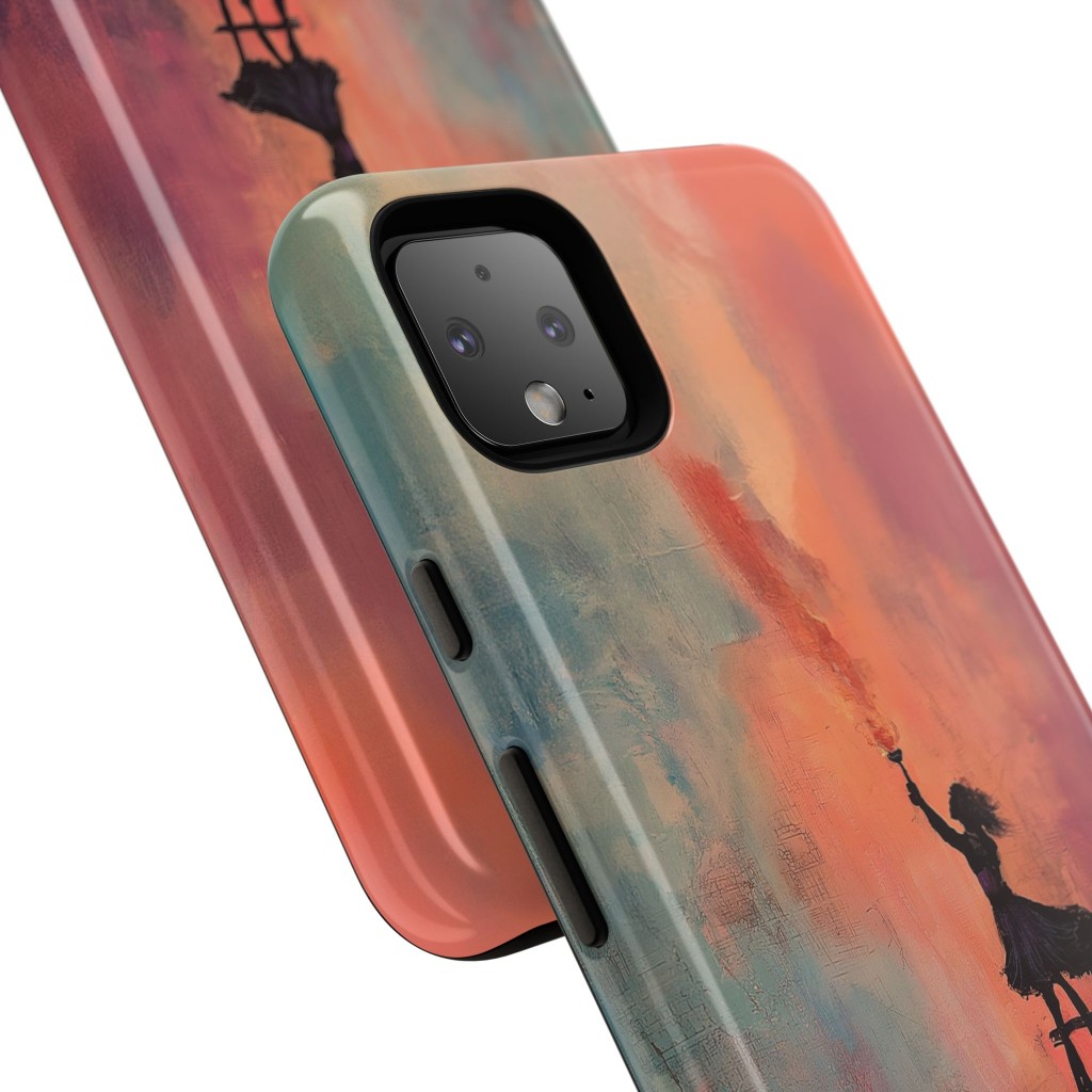 Phone Case – Girl With A Torch Abstract - 2 Phone Case – Girl With A Torch Abstract - 2
