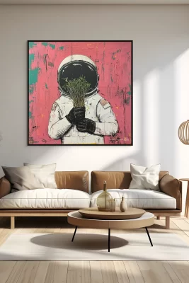 Framed Canvas Peas on Mars