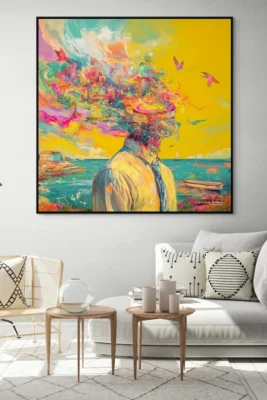 Canvas "Creating myself" "Creating myself" — not from instructions, but from instinct. I gather pieces of who I was, who I dream to be, and who the world forgot