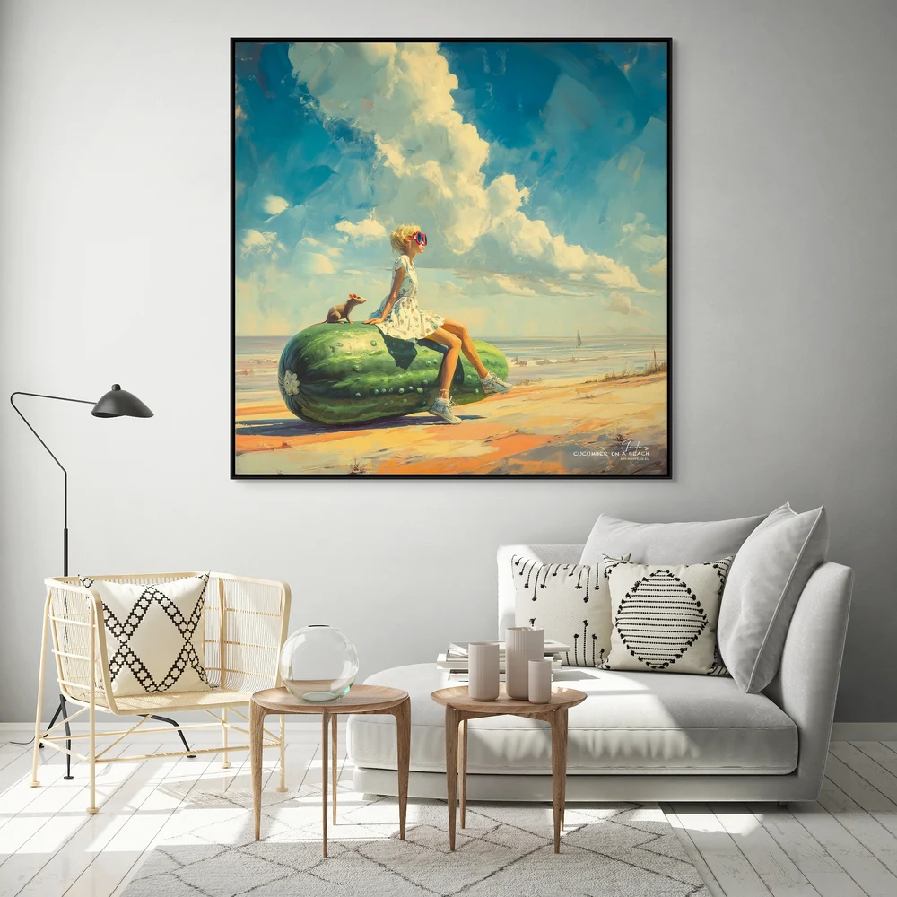 Canvas “Cucumber on a beach” Canvas  - 1