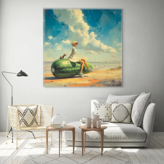 Canvas “Cucumber on a beach” Canvas  - 5