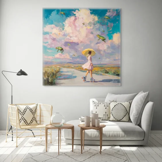 Canvas “Frog rain” Canvas  - 5