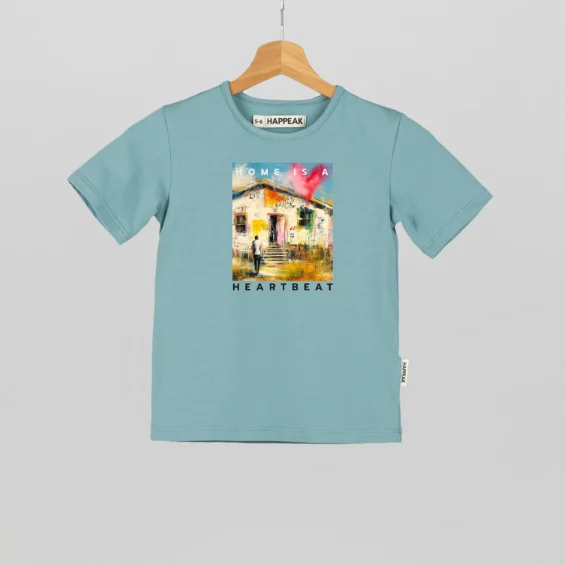 Kids T-shirt “Home Is A Heartbeat” Clothing - 2 Kids T-shirt “Home Is A Heartbeat” Clothing - 2
