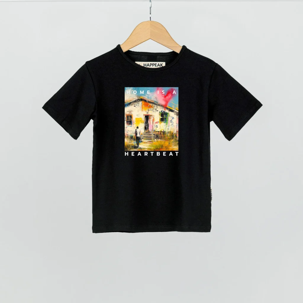 Kids T-shirt “Home Is A Heartbeat” Kids t-shirts  - 3