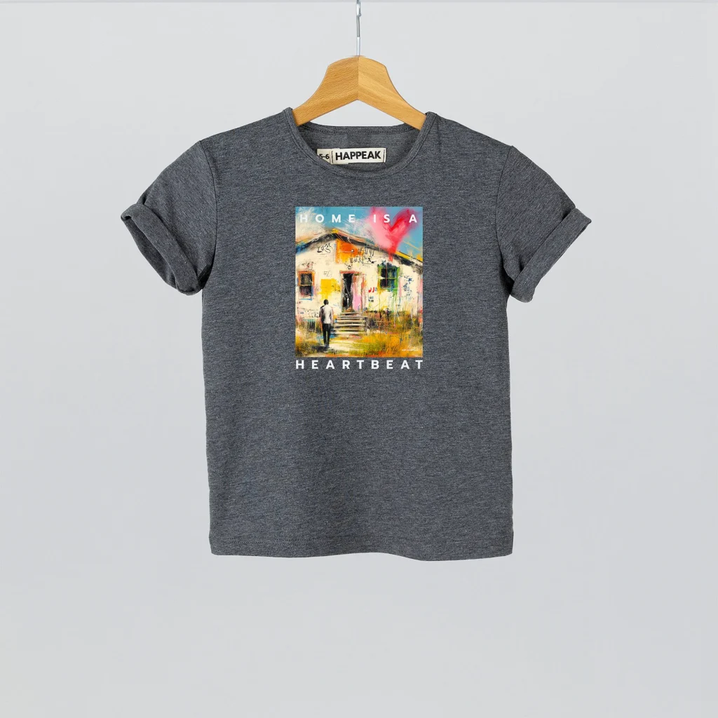 Kids T-shirt “Home Is A Heartbeat” Kids t-shirts  - 1