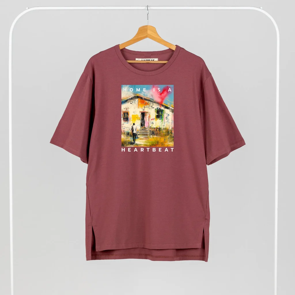 Unisex T-shirt “Home Is A Heartbeat” T-shirts  - 5