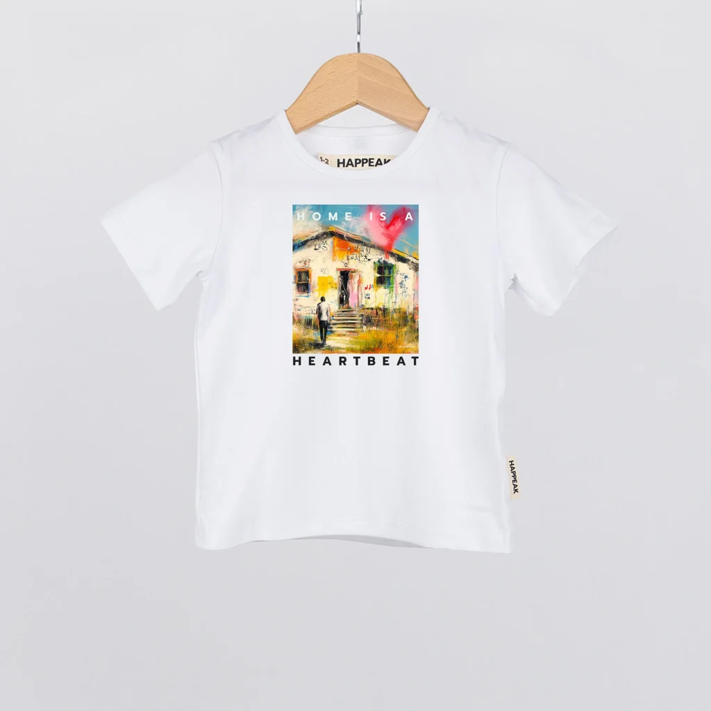 Kids T-shirt “Home Is A Heartbeat” Kids t-shirts  - 5