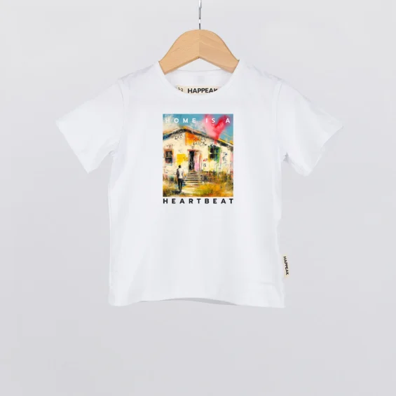 Kids T-shirt “Home Is A Heartbeat” Clothing - 5 Kids T-shirt “Home Is A Heartbeat” Clothing - 5