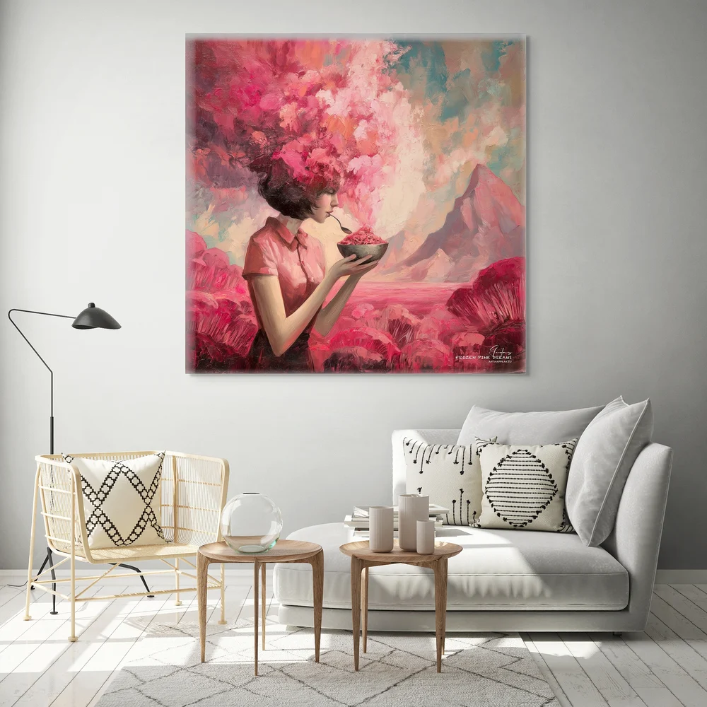 Canvas “Frozen pink dreams” Canvas  - 5