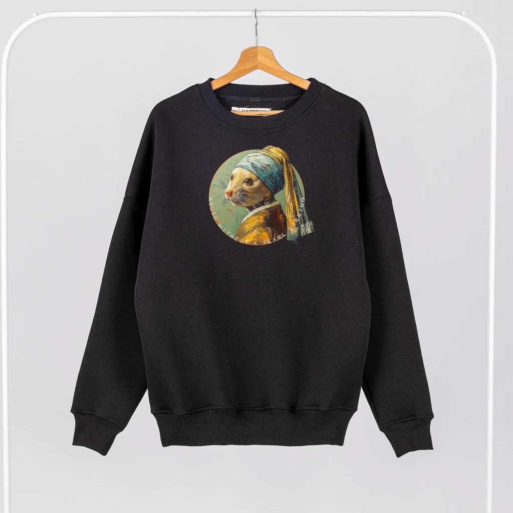 Unisex Sweatshirt “Mouse Without A Pearl Earring” Sweatshirts  - 1