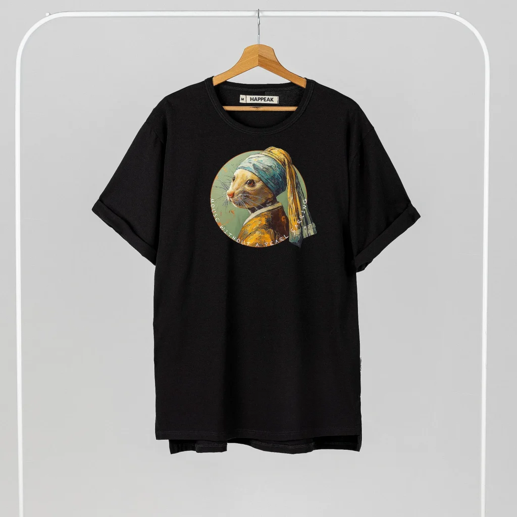 Unisex T-shirt “Mouse Without A Pearl Earring” T-shirts  - 4