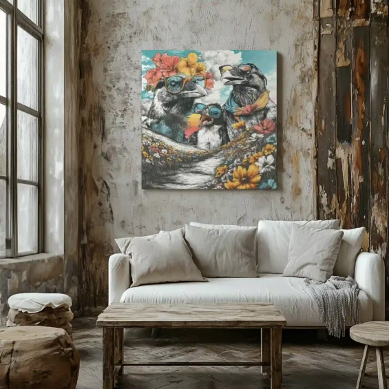 Canvas “Crow Family” Canvas  - 2