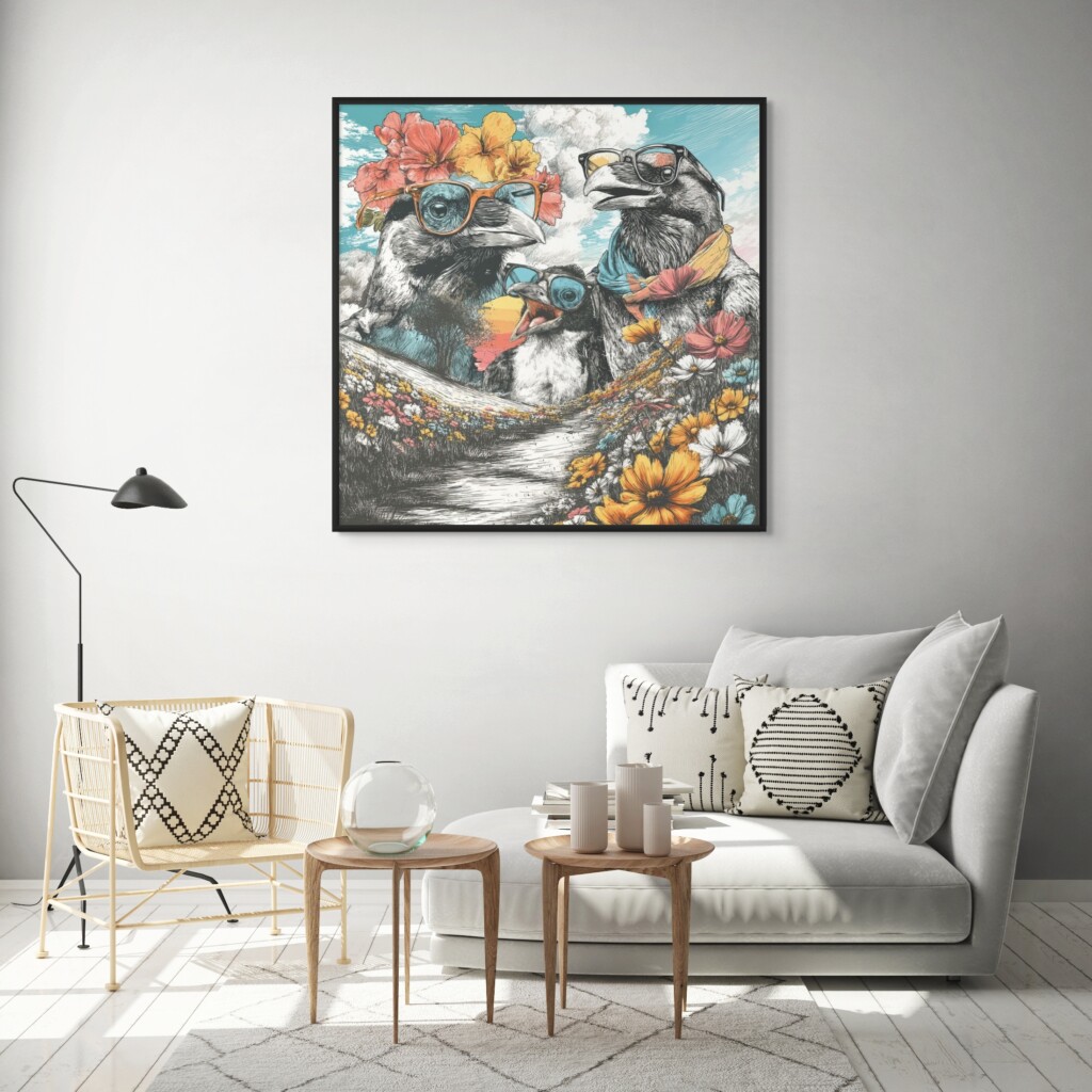 Canvas “Crow Family” Canvas  - 1