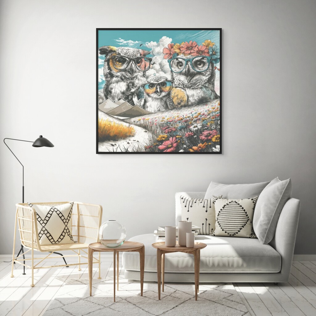 Canvas “Owl Family” Canvas  - 1