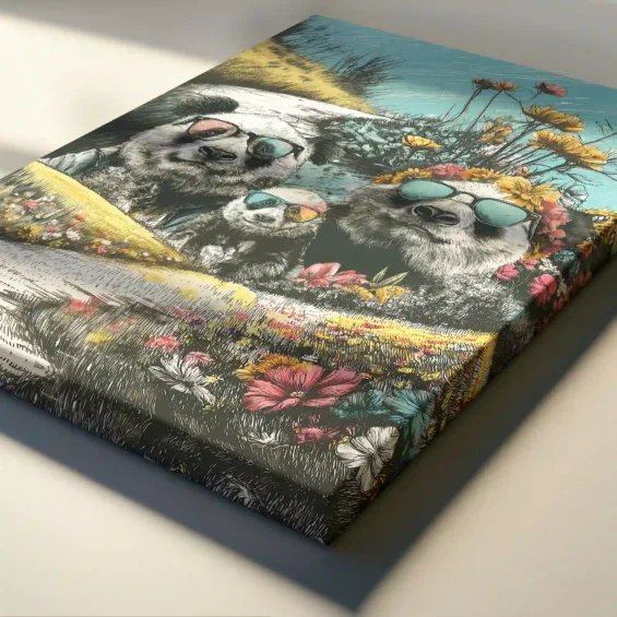 Canvas “Panda Family” Canvas  - 3