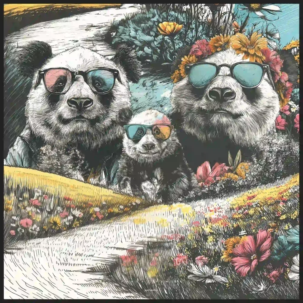 Canvas “Panda Family” Canvas  - 1