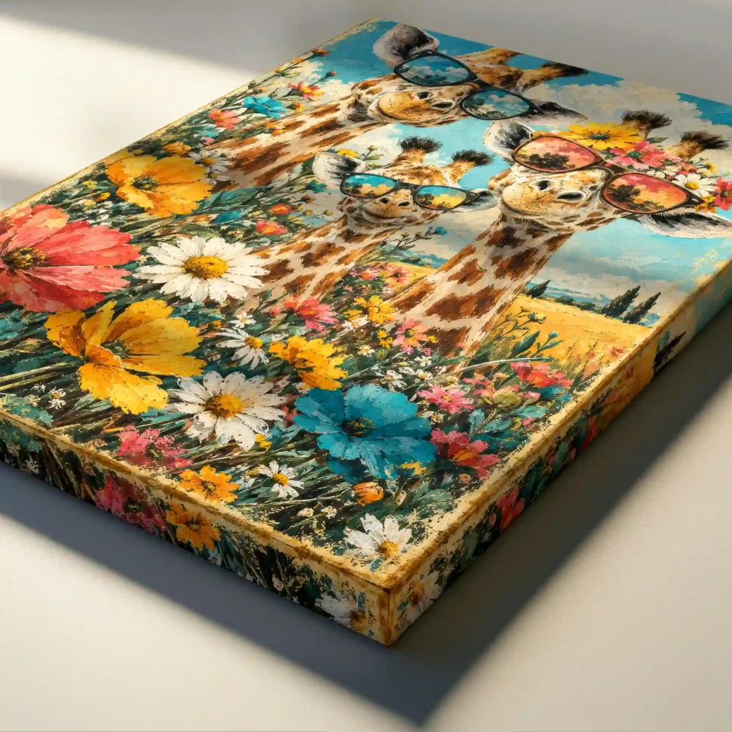 Giraffe Family Canvas Canvas  - 5