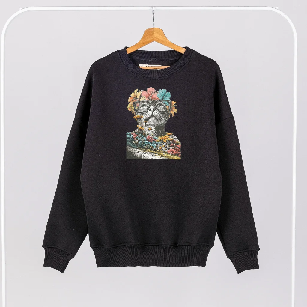 Unisex Sweatshirt “Ms Cat” Sweatshirts  - 1